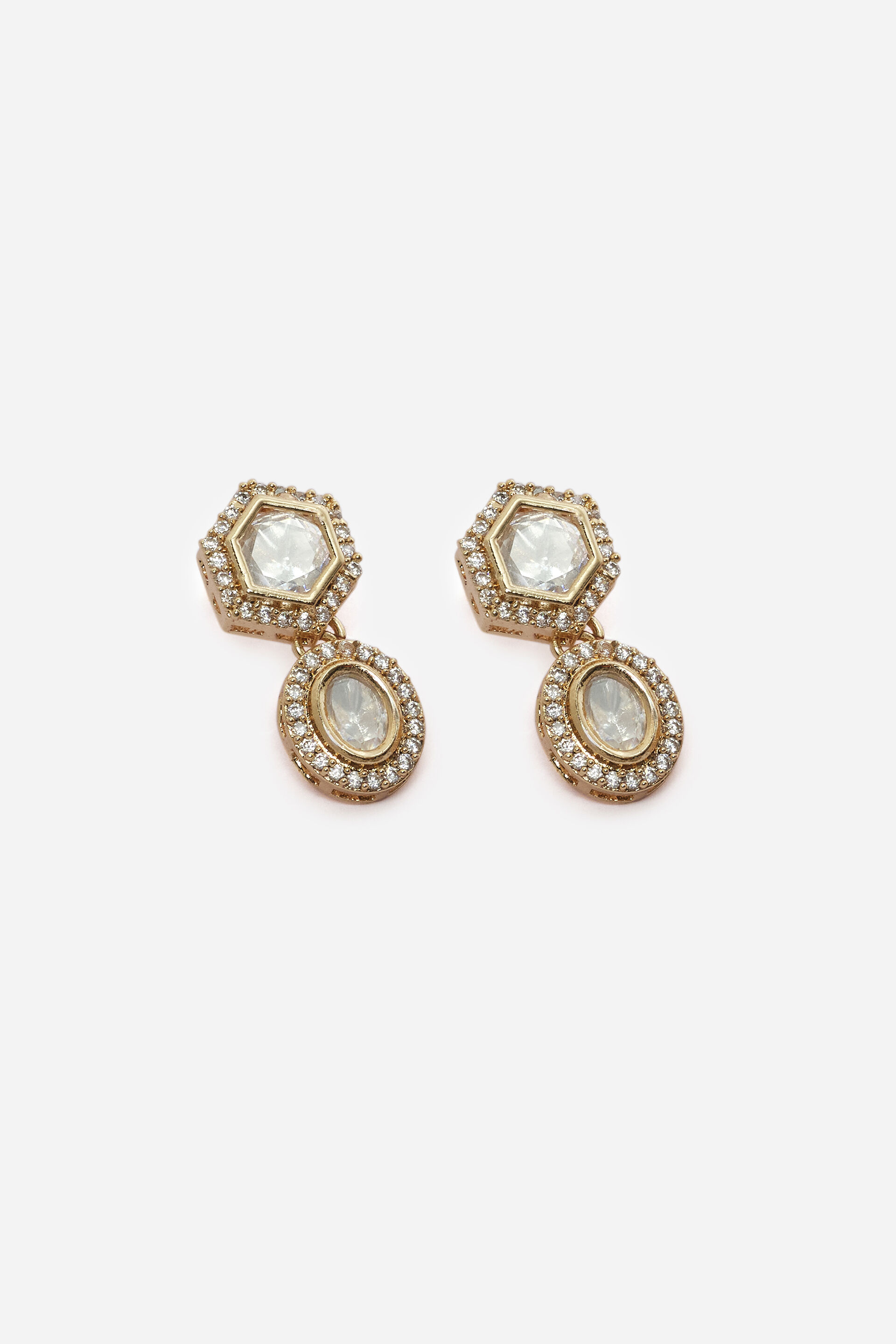 Hexagon Drop Earrings, , image 2